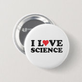 Badge Rond 5 Cm J'aime la science (Devant & derrière)