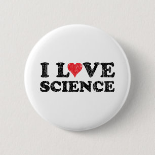 Badge Rond 5 Cm J'aime la science