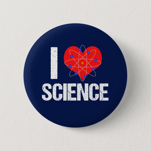 Badge Rond 5 Cm J'aime la science (Devant)
