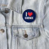 Badge Rond 5 Cm J'aime la science (En situation)