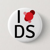 Badge Rond 5 Cm J'aime la science de données (Devant)