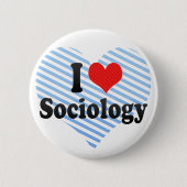 Badge Rond 5 Cm J'aime la sociologie (Devant)