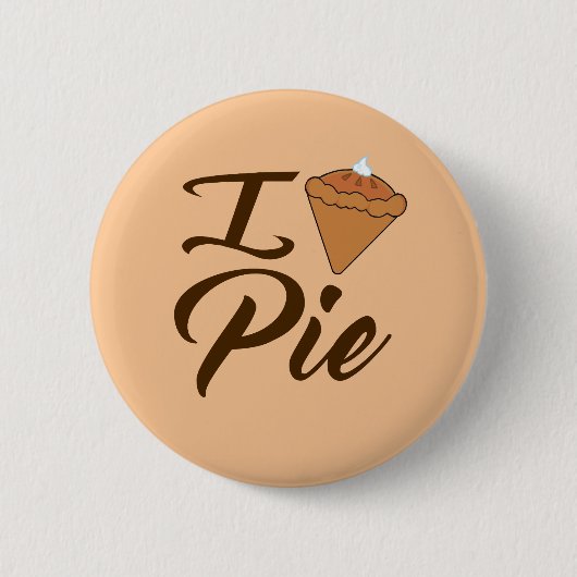 Badge Rond 5 Cm J'aime la tarte (Devant)