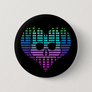 Badge Rond 5 Cm J'aime la techno d'Emo