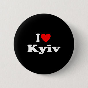 Badge Rond 5 Cm J'aime la ville de Kiev en Ukraine Clic