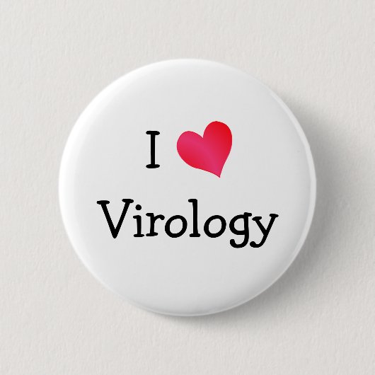 Badge Rond 5 Cm J'aime la virologie (Devant)