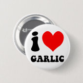 Badge Rond 5 Cm j'aime l'ail (Devant & derrière)
