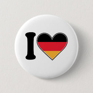 Badge Rond 5 Cm J'aime l'Allemagne