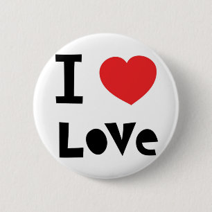 BADGE ROND 5 CM J'AIME L'AMOUR
