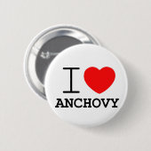 Badge Rond 5 Cm J'aime l'anchois (Devant & derrière)