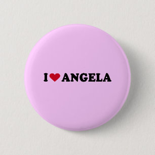BADGE ROND 5 CM J'AIME L'ANGELA