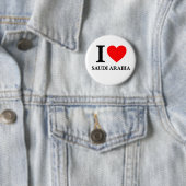 Badge Rond 5 Cm J'aime l'Arabie Saoudite (En situation)