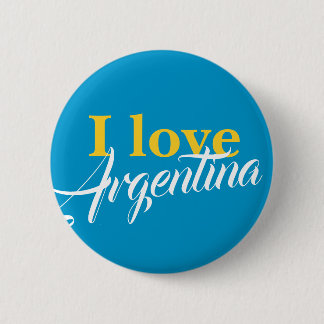 Badge Rond 5 Cm J'aime l'Argentine