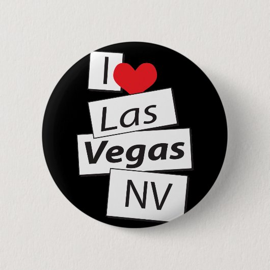 Badge Rond 5 Cm J'aime Las Vegas nanovolt (Devant)