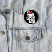Badge Rond 5 Cm J'aime Las Vegas nanovolt (En situation)