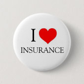BADGE ROND 5 CM J'AIME L'ASSURANCE (Devant)
