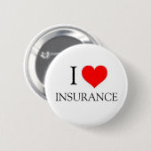 BADGE ROND 5 CM J'AIME L'ASSURANCE (Devant & derrière)