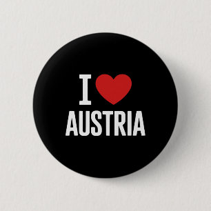 Badge Rond 5 Cm J'aime l'Autriche Osterreich Ski Autrichien Été H