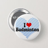 Badge Rond 5 Cm J'aime le badminton (Devant & derrière)