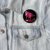 Badge Rond 5 Cm J'aime le ballet (En situation)