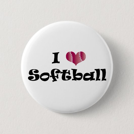 Badge Rond 5 Cm J'aime le base-ball (Devant)