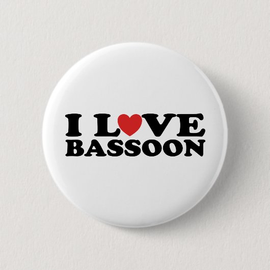 Badge Rond 5 Cm J'aime le basson (Devant)