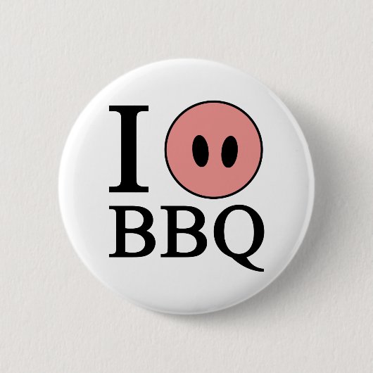 Badge Rond 5 Cm J'aime le BBQ (Devant)
