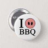 Badge Rond 5 Cm J'aime le BBQ (Devant & derrière)
