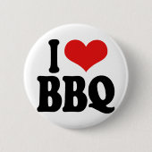 Badge Rond 5 Cm J'aime le BBQ (Devant)