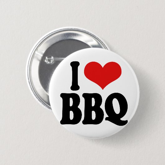 Badge Rond 5 Cm J'aime le BBQ (Devant & derrière)