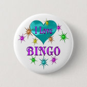 Badge Rond 5 Cm J'aime le bingo-test (Devant)