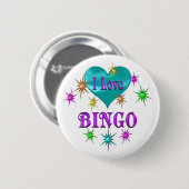 Badge Rond 5 Cm J'aime le bingo-test (Devant & derrière)