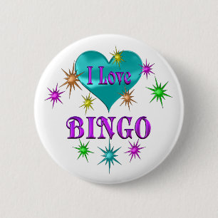 Badge Rond 5 Cm J'aime le bingo-test