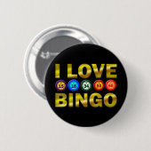 BADGE ROND 5 CM J'AIME LE BINGO-TEST (Devant & derrière)