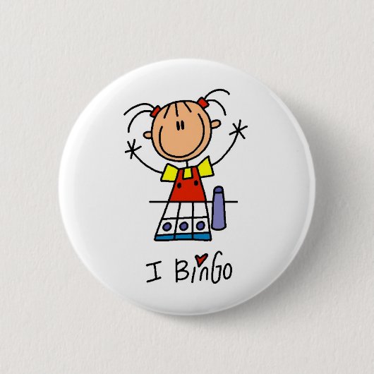 Badge Rond 5 Cm J'aime le bingo-test (Devant)