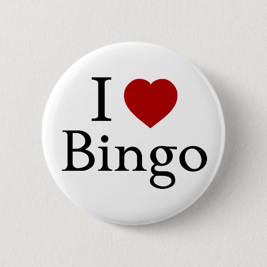 Badge Rond 5 Cm J'aime le bingo-test (Devant)