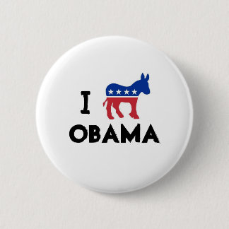 Badge Rond 5 Cm J'aime le bouton d'âne d'Obama