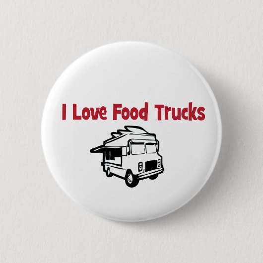 Badge Rond 5 Cm J'aime le bouton de camions de nourriture (Devant)