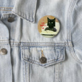 Badge Rond 5 Cm J'aime le bouton de chat de spaghetti (En situation)