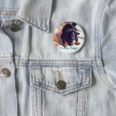 Badge Rond 5 Cm J'aime le bouton de chiens (En situation)