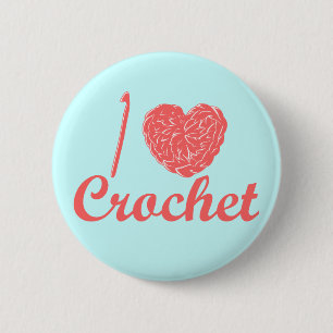 Badge Rond 5 Cm J'aime le bouton de crochet