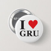 Badge Rond 5 Cm J'AIME le bouton de GRU (Devant & derrière)