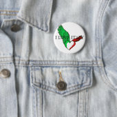 Badge Rond 5 Cm J'AIME le bouton de l'ITALIE (En situation)