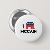 Badge Rond 5 Cm J'aime le bouton de McCain (Devant & derrière)