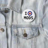 Badge Rond 5 Cm J'aime le bouton de Mods (En situation)