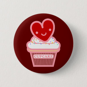 Badge Rond 5 Cm J'aime le bouton de petit gâteau