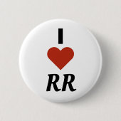 Badge Rond 5 Cm J'AIME le bouton de rr (Devant)