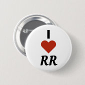 Badge Rond 5 Cm J'AIME le bouton de rr (Devant & derrière)