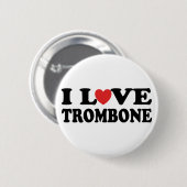 Badge Rond 5 Cm J'aime le bouton de trombone (Devant & derrière)