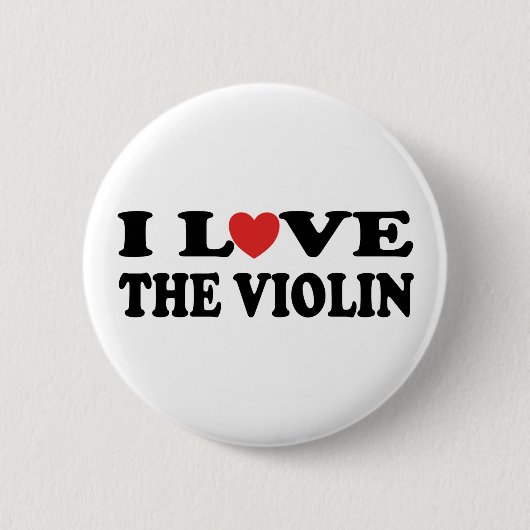 Badge Rond 5 Cm J'aime le bouton de violon (Devant)